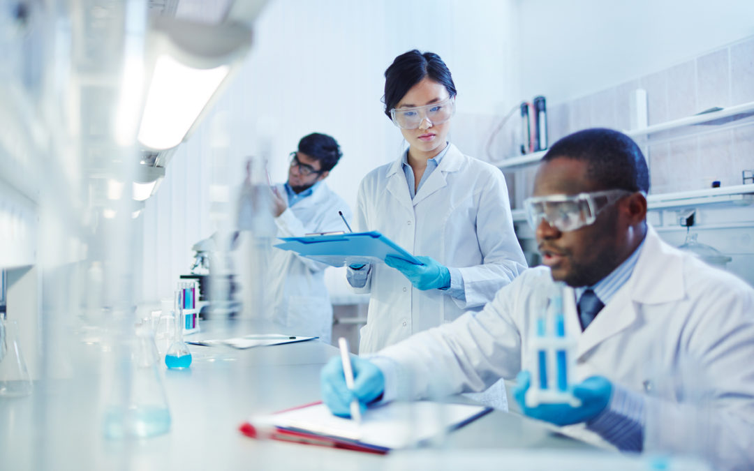 scientists working in laboratory